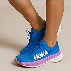 Hoka Women's Blue and Purple Athletic Shoes